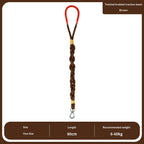 Dog Handmade Woven Leash Polyester Fiber Yellow