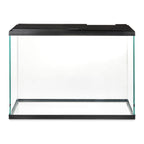 Glass 29 Gallon Aquarium with plastic top only,Black, 30.2''L X 12.44''W X 21.18''H