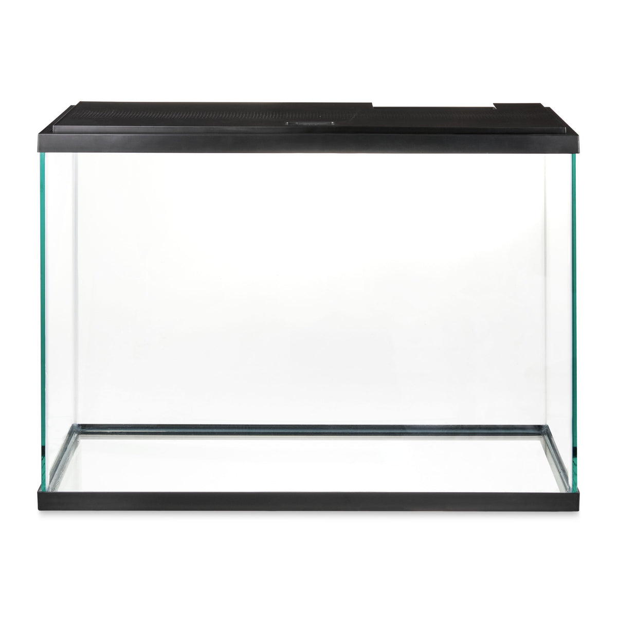 Glass 29 Gallon Aquarium with plastic top only,Black, 30.2''L X 12.44''W X 21.18''H