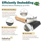 2-in-1 Cat Dematting & Deshedding Brush Undercoat Rake for Long Hair Cats
