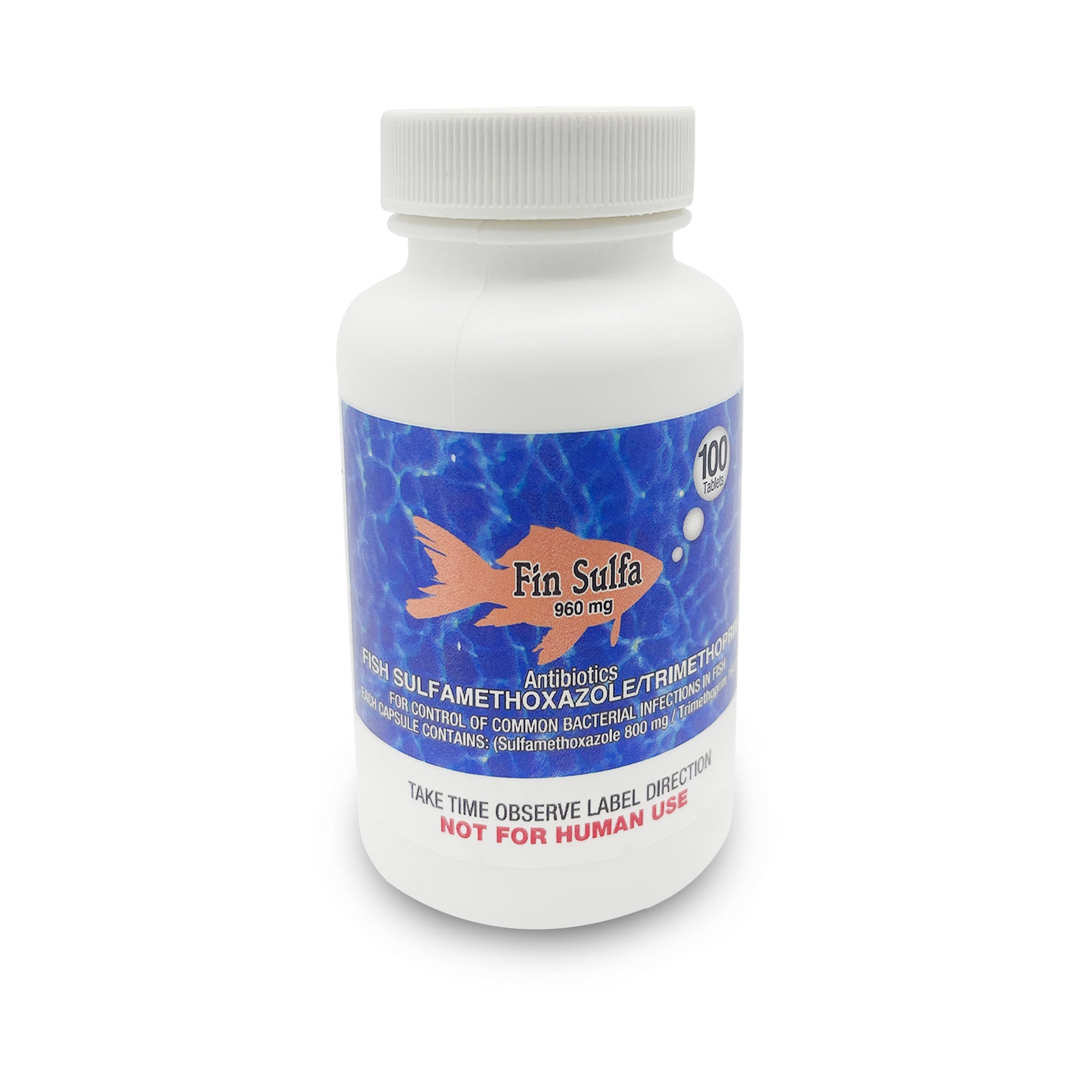 Fish Sulfa 960mg Tablets for Aquarium Fish – 100 Count – Water Care Support