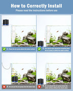 3W/6W/10W Aquarium Air Pump Quiet Dual Outlet Adjustable 80-200 Gallon Aerator