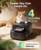 Cat Water Fountain Wireless Filterless 3.5L Stainless Steel Smart Quiet