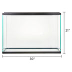 Glass 29 Gallon Aquarium with plastic top only,Black, 30.2''L X 12.44''W X 21.18''H