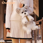 Schnauzer Backpack – Plush Dog Bag for Puppy Lovers & Kids