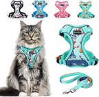 Cat Harness and Leash Set Escape Proof Reflective Adjustable Vest