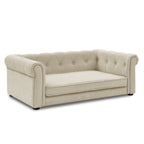 Elegant Rectangle Pet Bed for Medium and Large Dogs, Durable Elevated Dog Sofa Bed, Comfortable Dog Couch Beige