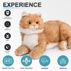 Breathing Calico Percy 2.0- Heartbeat Pur,Voice Robonic Cat