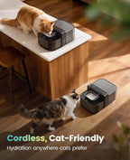 Cat Water Fountain Wireless Filterless 3.5L Stainless Steel Smart Quiet