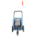 2-in-1, 3 Wheel Pet Jogging Stroller Bike Trailer