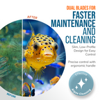 Flipper Edge Limited Edition Clownfish 2 in 1 Floating Magnetic Aquarium Algae Cleaner (STANDARD)