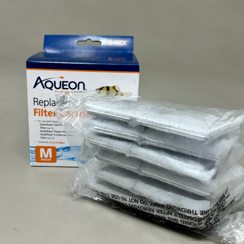 Aqueon (2 BOXES, 6 FILTERS EACH) Replacement Filter Cartridges Medium
