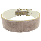 The Wide Luxe Collar - Padded Leather for Large Dogs