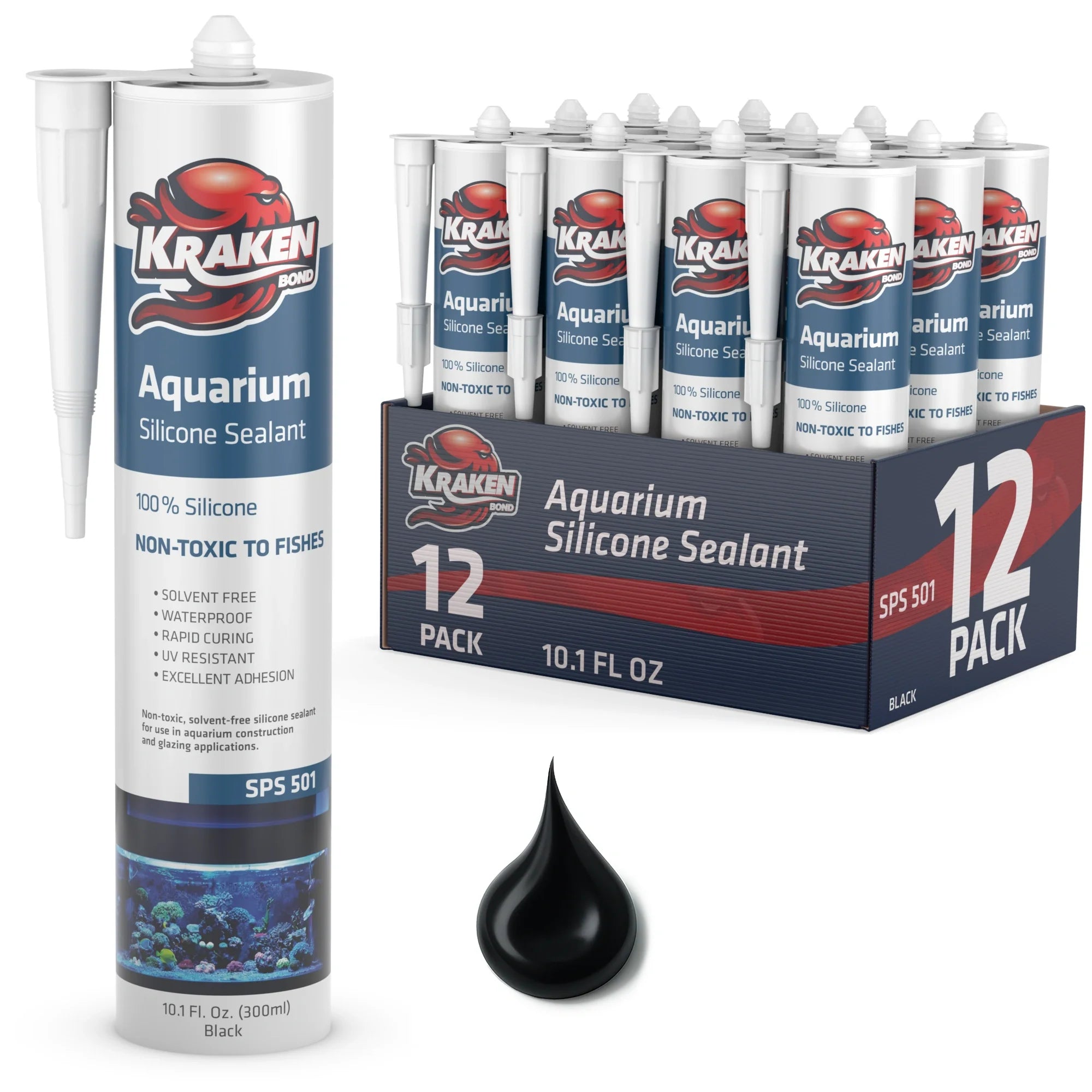 Aquarium 100% Silicone Sealant 10.1 fl oz