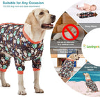 Dog Recovery Pajamas – Space Astronaut Print, UV Pullover for Large Dogs