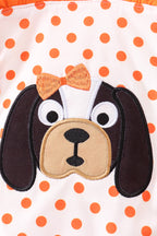 Orange Tennessee Dog Appliqué Bubble