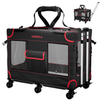 Katziela Mega Cruze Rolling Pet Carrier – Stress - Free Travel for Medium & Large Dogs 25”x17”x20”