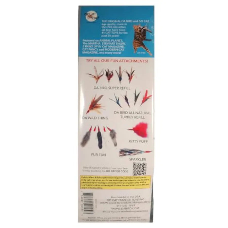 GoCat Da Fur Thing Cat Toy, Rabbit Fur and Feather Toy Stuffed with Catnip