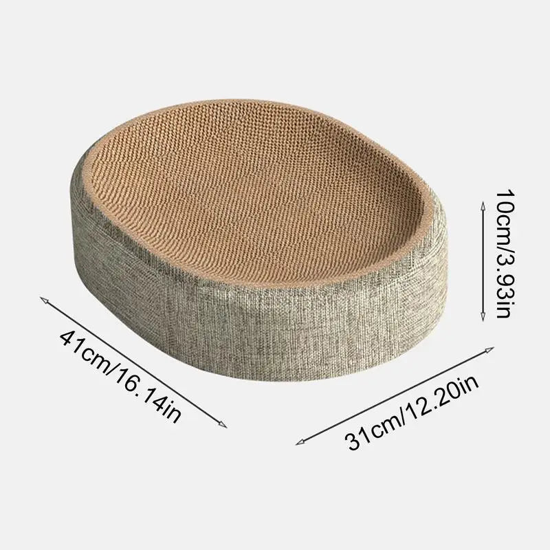 Aa 2in1 Cat Scratching Board Protect Furniture Grinding Claw Toys Oval Sisal weaving Wear-resistant Cat Nest Cat Accessories