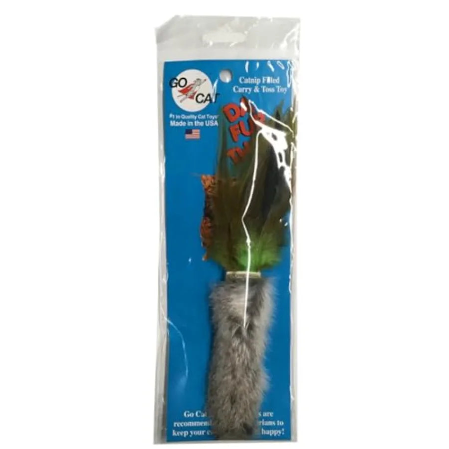 GoCat Da Fur Thing Cat Toy, Rabbit Fur and Feather Toy Stuffed with Catnip