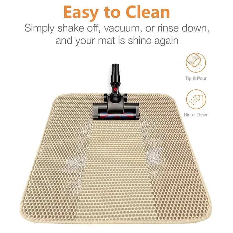 Cat Litter Mat – Waterproof, Double Layer for Clean Floors