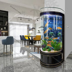 Acuario Semicircular Grande OAKCIA Autolimpieza | Pecera Moderna