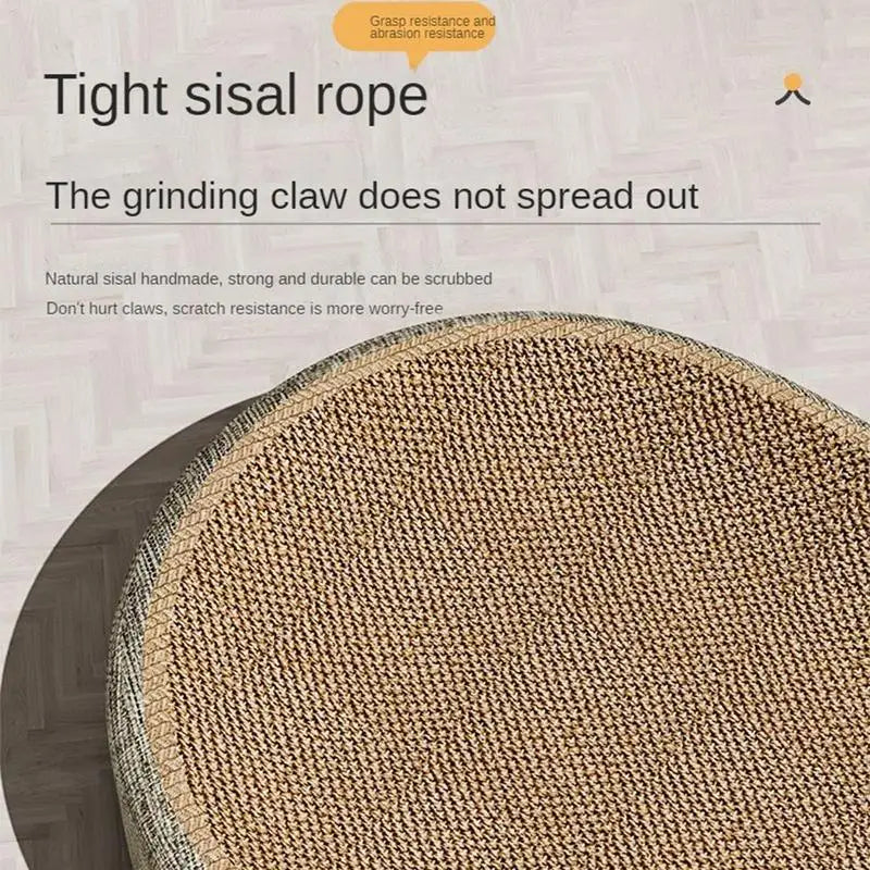 Aa 2in1 Cat Scratching Board Protect Furniture Grinding Claw Toys Oval Sisal weaving Wear-resistant Cat Nest Cat Accessories