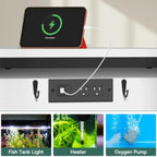 Heavy Duty Aquarium Stand With Power Outlets And Barn Door