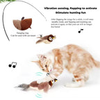 Hot Simulated Bird Cat Toy Interactive Toys Dog Rechargeable Chirping Flapping Bird(no Flying) Touch Activated Plush Toy Pet