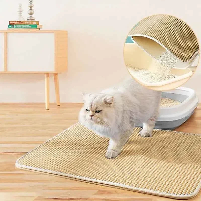 Cat Litter Mat – Waterproof, Double Layer for Clean Floors