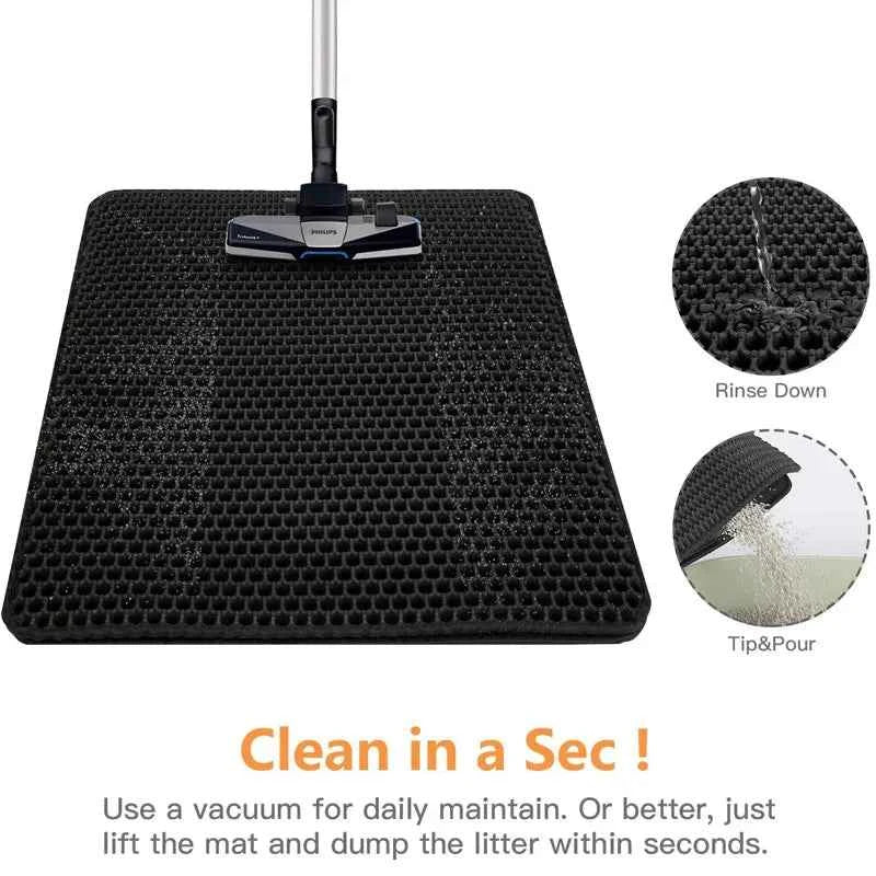 Cat Litter Mat – Waterproof, Double Layer for Clean Floors