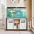 Heavy Duty Aquarium Stand With Power Outlets And Barn Door