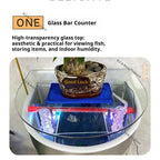 Acuario Semicircular Grande OAKCIA Autolimpieza | Pecera Moderna