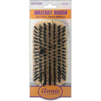 Annie Medium Wooden Military Brush, Boar & Nylon Bristle, Light Brown
