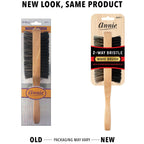 Annie Two Way Wave Boar Bristle Brush, Soft and Hard, Light Brown