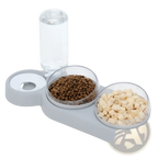 Automatic Pet Feeder and Water Fountain Double Bowl