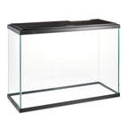 Glass 29 Gallon Aquarium with plastic top only,Black, 30.2''L X 12.44''W X 21.18''H