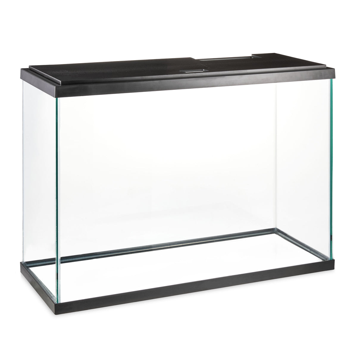 Glass 29 Gallon Aquarium with plastic top only,Black, 30.2''L X 12.44''W X 21.18''H