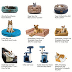 ClevaHome Deep Nest Cat Bed for Small Pets up to 15lbs - Round Cat Beds for Indoor Cats, Luxurious Velvet Feel, Extra High Sides, Machine Washable Comfort Pet Bed with Non-Slip Bottom