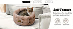 ClevaHome Deep Nest Cat Bed for Small Pets up to 15lbs - Round Cat Beds for Indoor Cats, Luxurious Velvet Feel, Extra High Sides, Machine Washable Comfort Pet Bed with Non-Slip Bottom