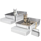 6 in Deep Cat Litter Box Odor-Free Litter Box with Filtering Foot Board