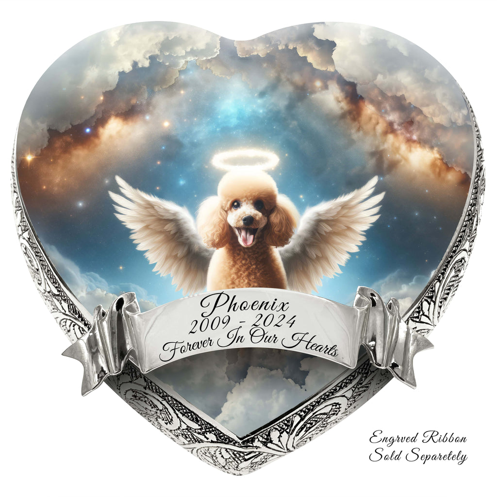 Apricot Mini Poodle Dog Urn - Astral Awe Urn for Dog Ashes
