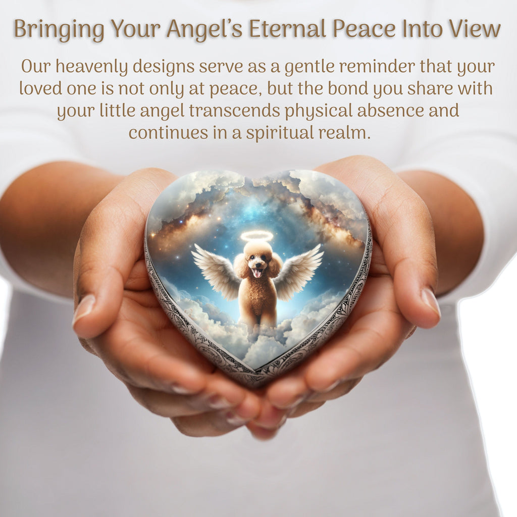 Apricot Mini Poodle Dog Urn - Astral Awe Urn for Dog Ashes