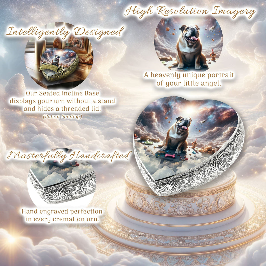 Bulldog Dog Urn - Cosmic Charm Urn for Dog Ashes