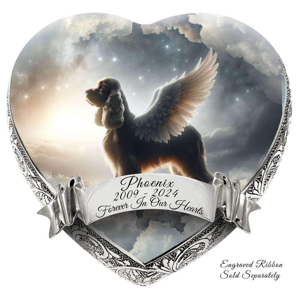 Cocker Spaniel Dog Urn - Twilight Haze Urn for Dog Ashes