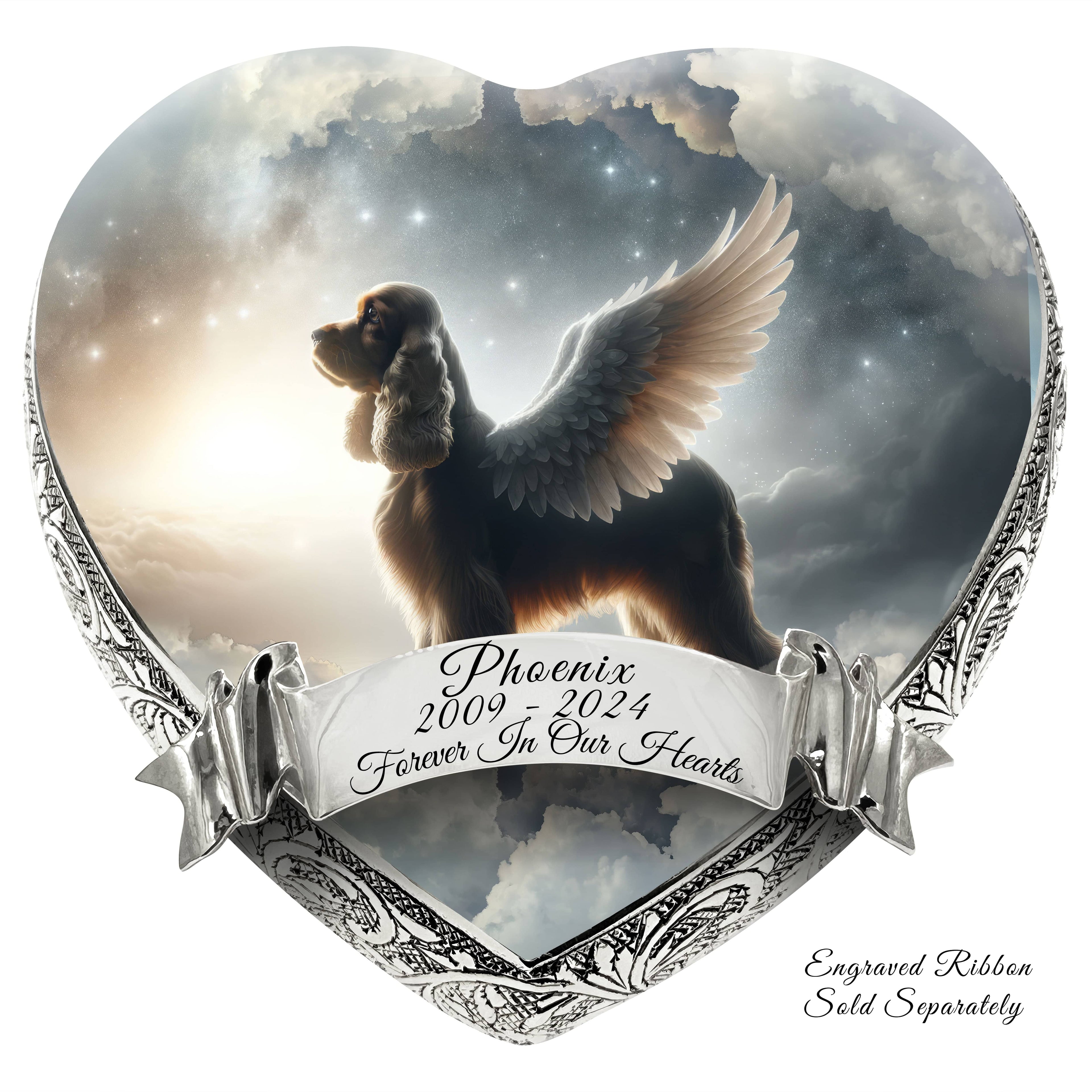 Cocker Spaniel Dog Urn - Twilight Haze Urn for Dog Ashes