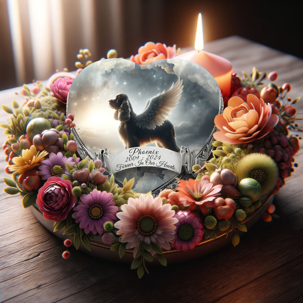 Cocker Spaniel Dog Urn - Twilight Haze Urn for Dog Ashes