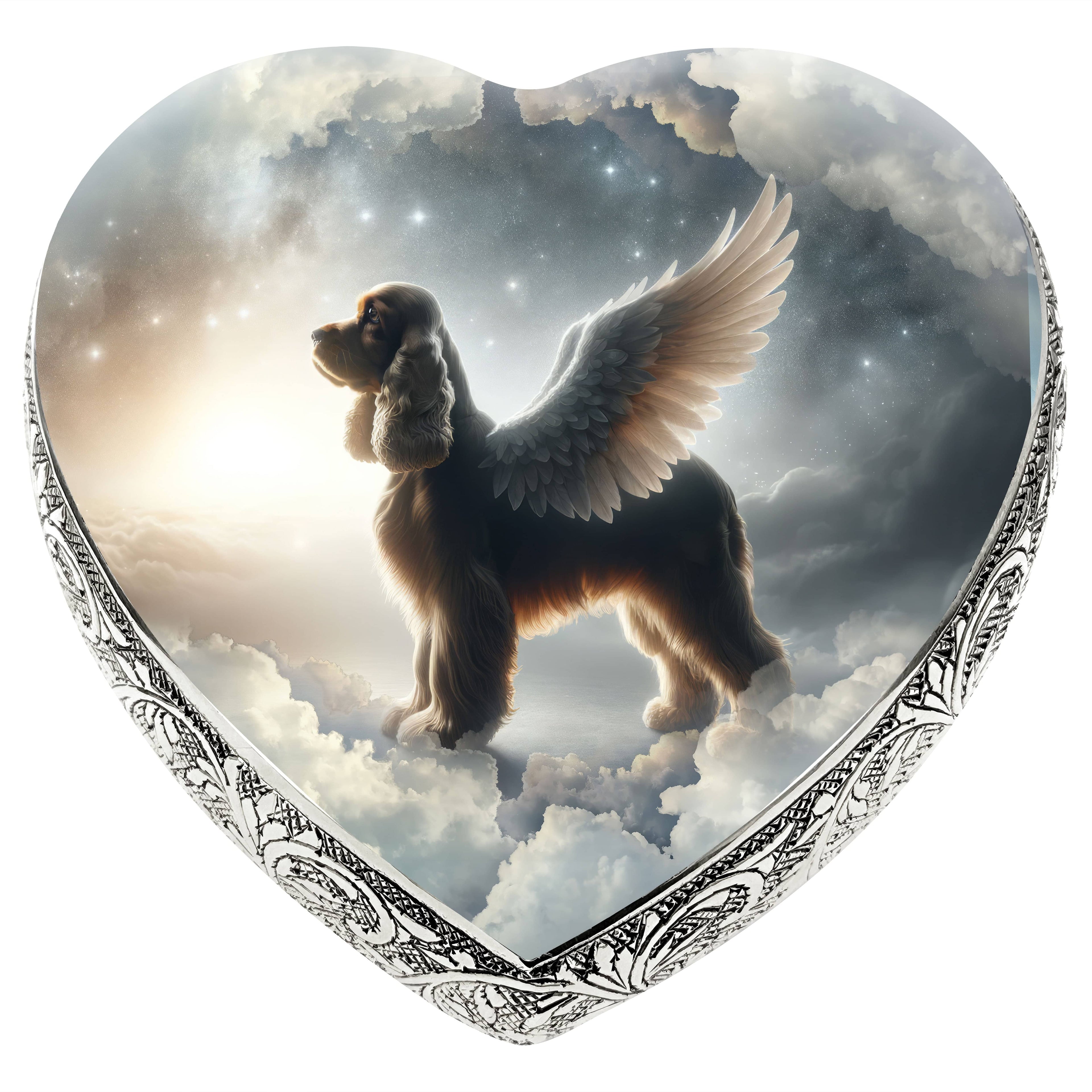 Cocker Spaniel Dog Urn - Twilight Haze Urn for Dog Ashes