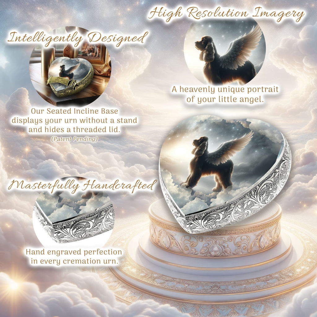 Cocker Spaniel Dog Urn - Twilight Haze Urn for Dog Ashes