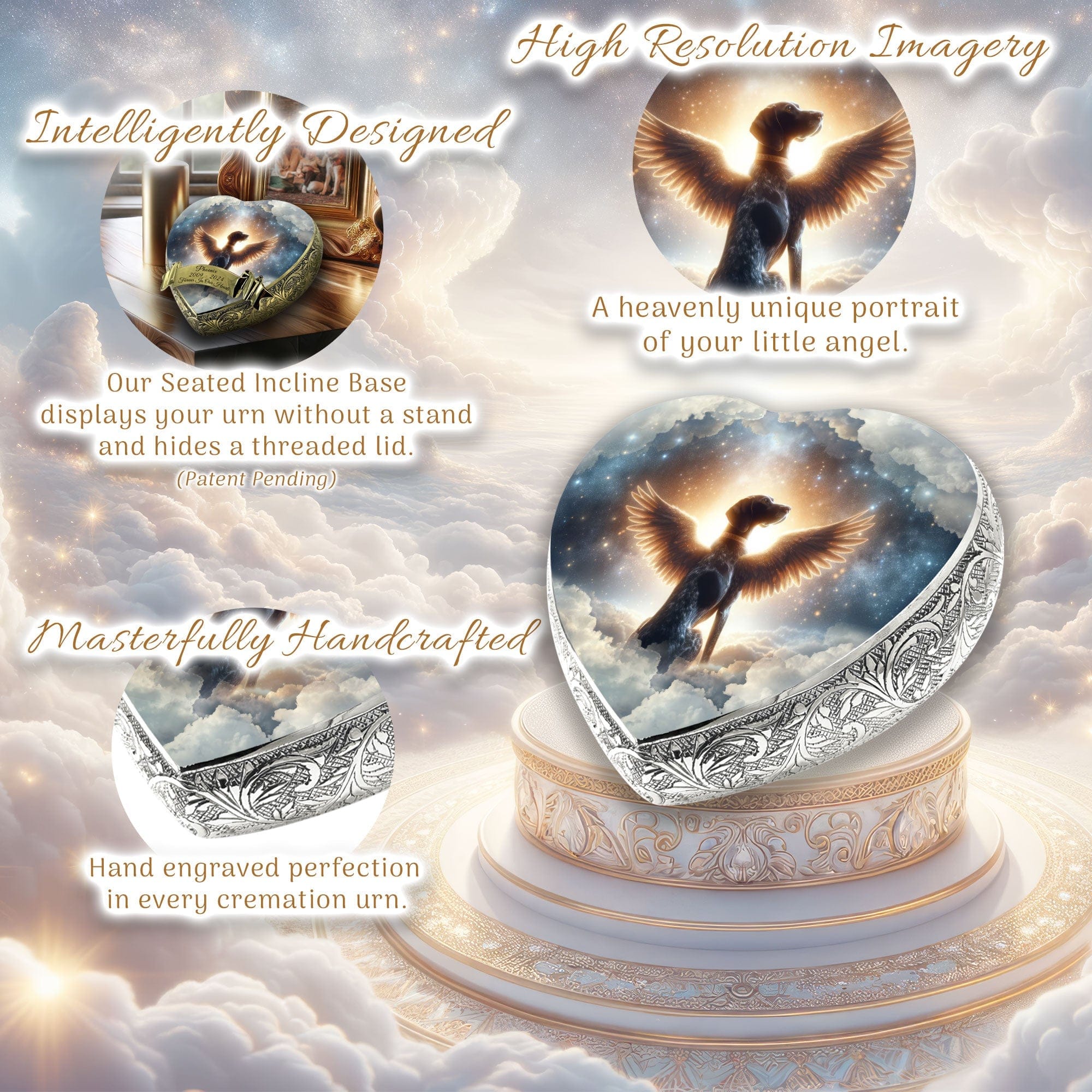 German Shorthaired Pointer Dog Urn - Celestial Serenity Urn for Dog Ashes